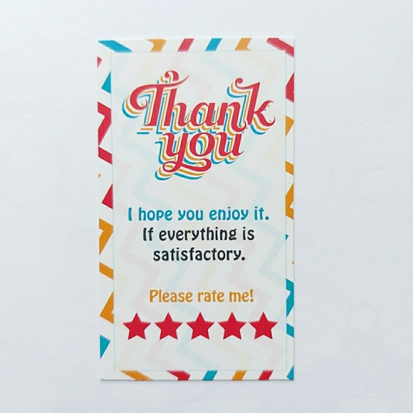 ♥️ 5x25 / 50 Thank Thank you cards - Picture 3 of 6
